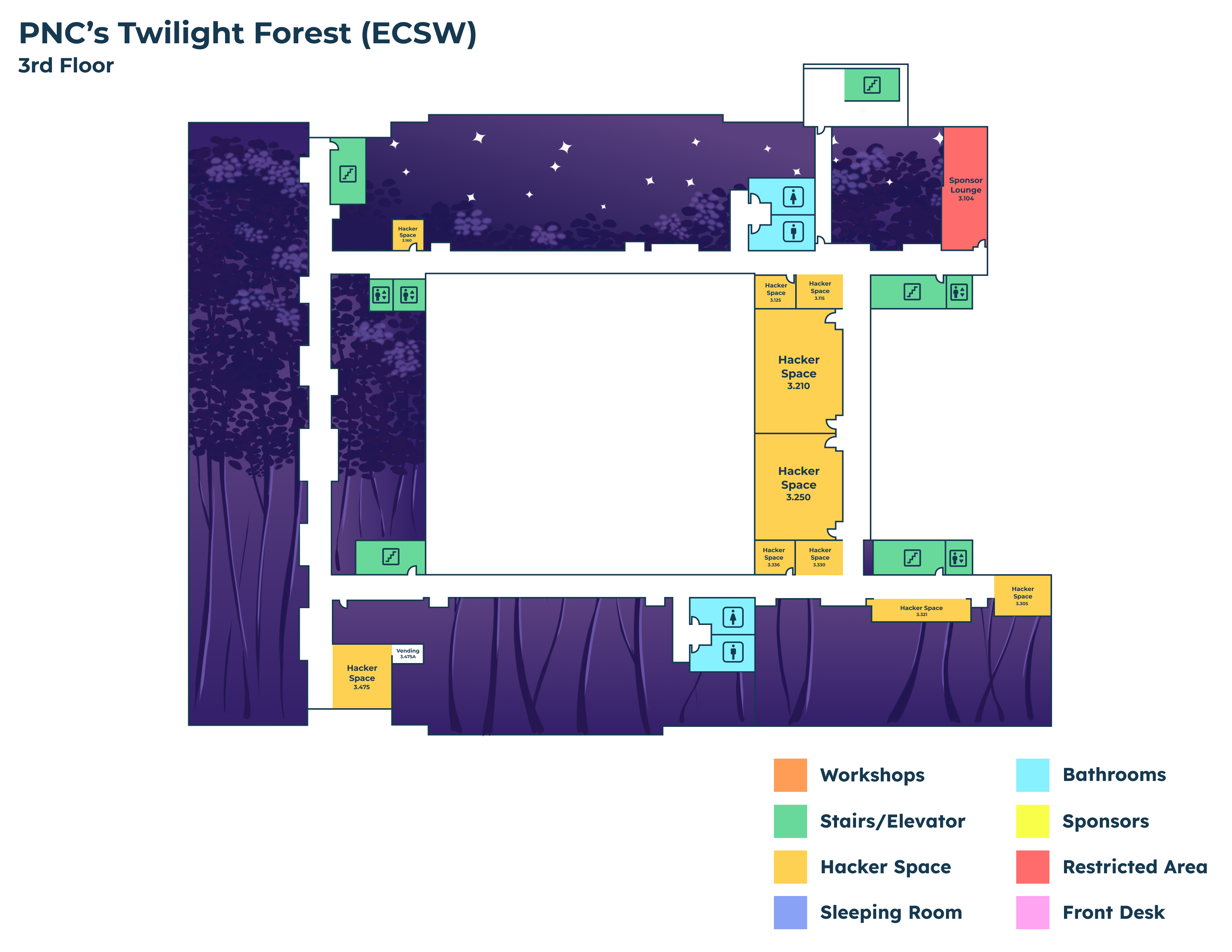 ECSW 3rd Floor Map