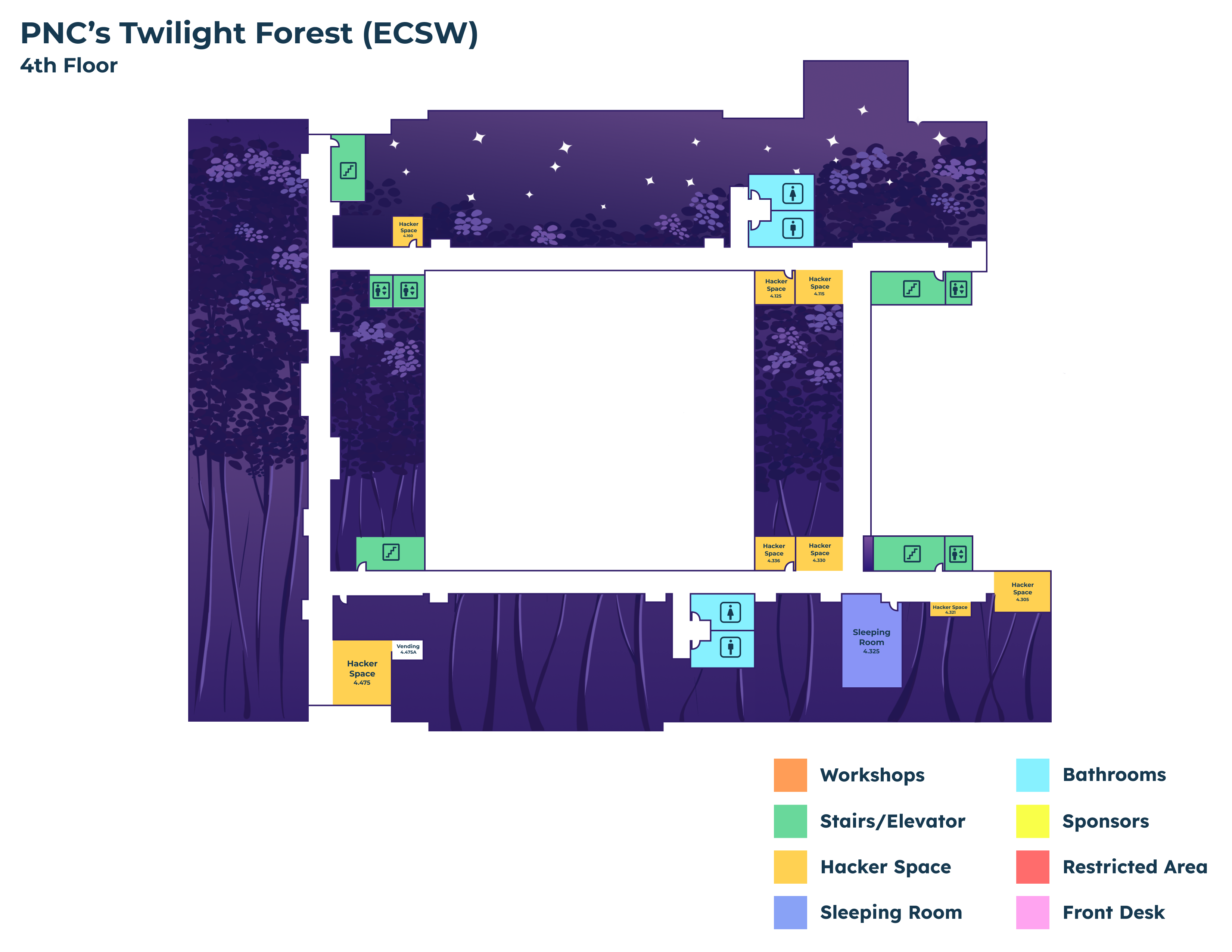ECSW 4th Floor Map
